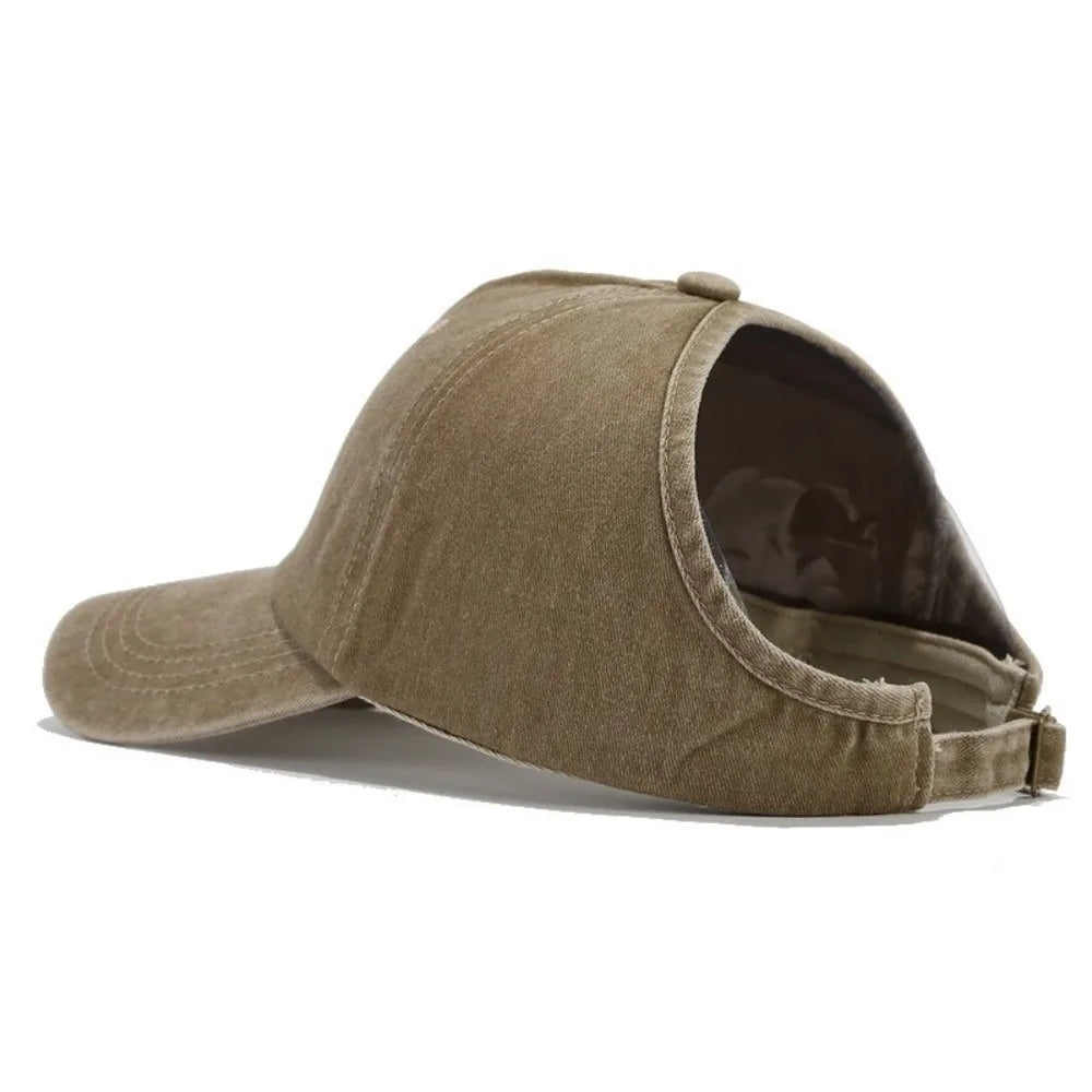 Visor Cap Solid Color Washed Baseball Cap Hip Hop Adjustable Empty Top Hat Snapback Cap JK Sun Protection Peaked Hat Girl