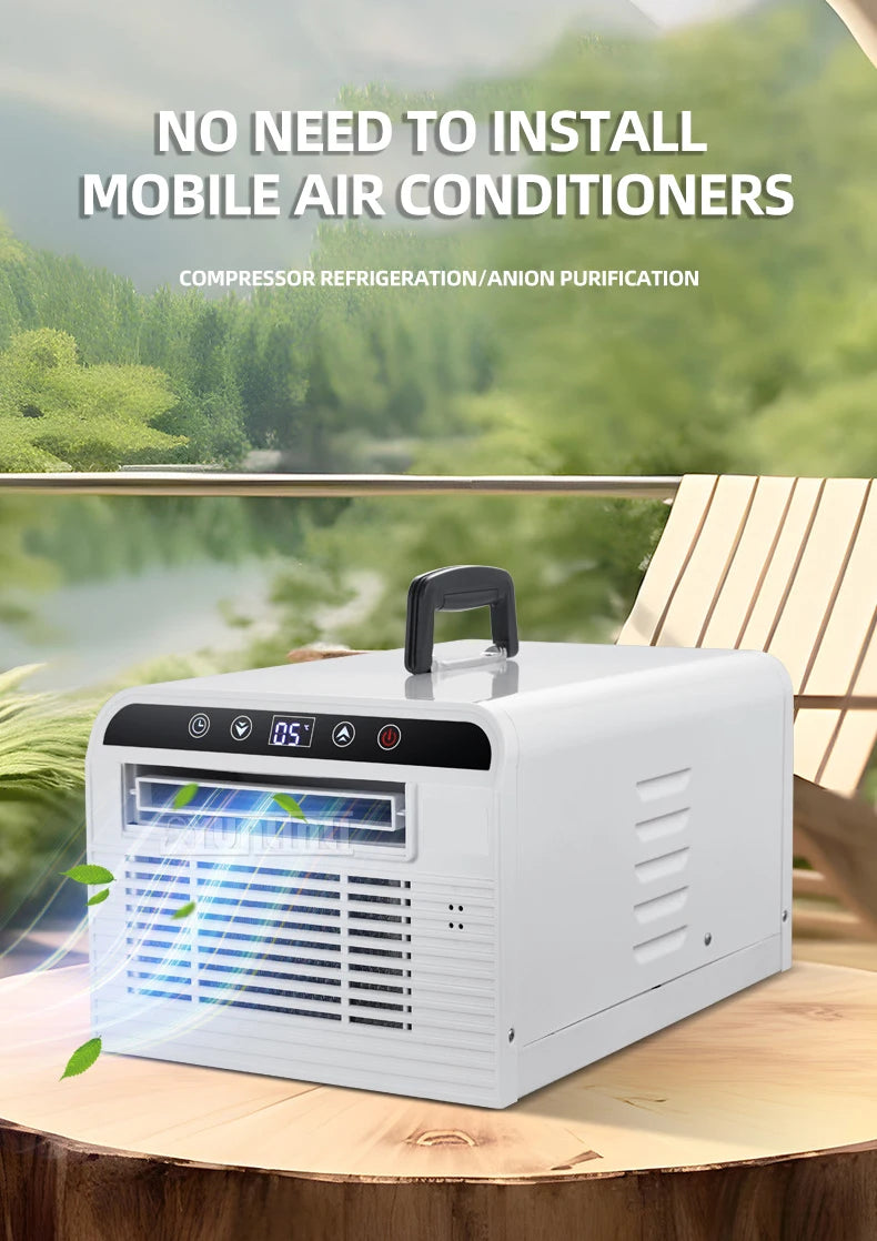 2500BTU Portable Air Conditioner Summer Pet Cooler Klima Sogutucu Drainage-free Mobile Air Conditioner