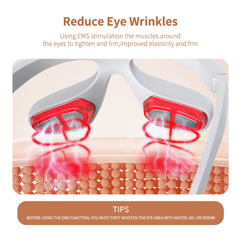 Smart Eye Massager 3D Red Light Eye Fatigue Dark Circles Relaxing Under-Eye Glasses Massage Beauty Machine