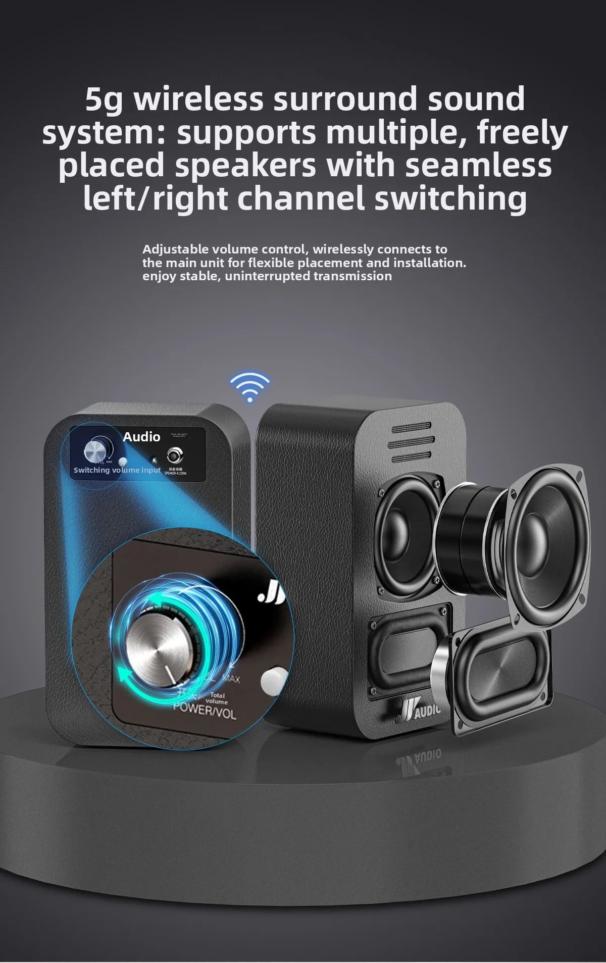 Shunjiayu 2026 HiFi Wireless Subwoofer Wood Enclosure For Home Theater Audio System 5.1 Channels 6 Speakers High Power