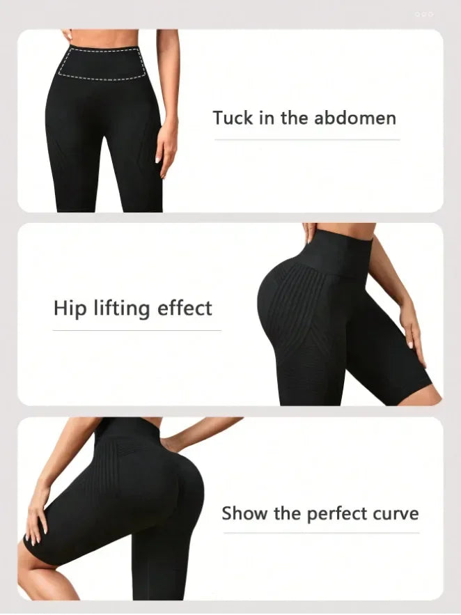 Anti-Cellulite 3D Compression Biker Shorts High Waisted Butt Lifting Tummy Control Training Cellulite Slimming Workout Shorts