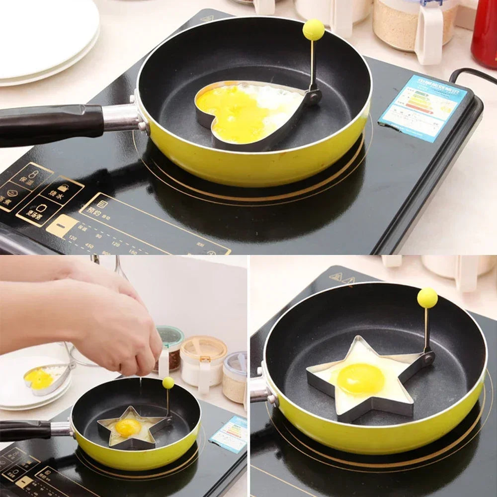 1/4/5PCS Stainless Steel Egg Rings Mold  Non-stick Round Pancake Omelette Shaper  Breakfast Baking Cooking Kitchen Gadgets