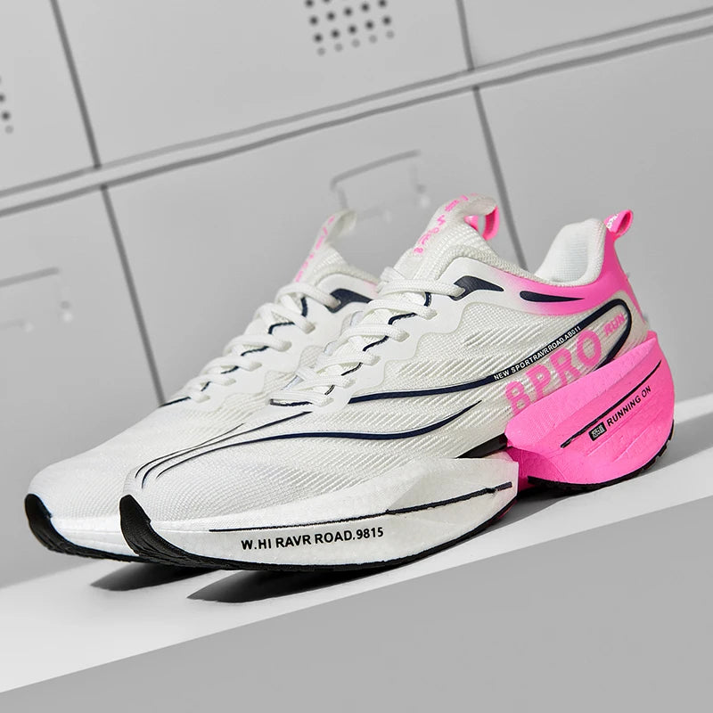 Men's Sports Shoes Running Sneakers Carbon Plate Running Shoes Women Marathon Racing Shock-absorbing Athletics Training Shoes - Beauty