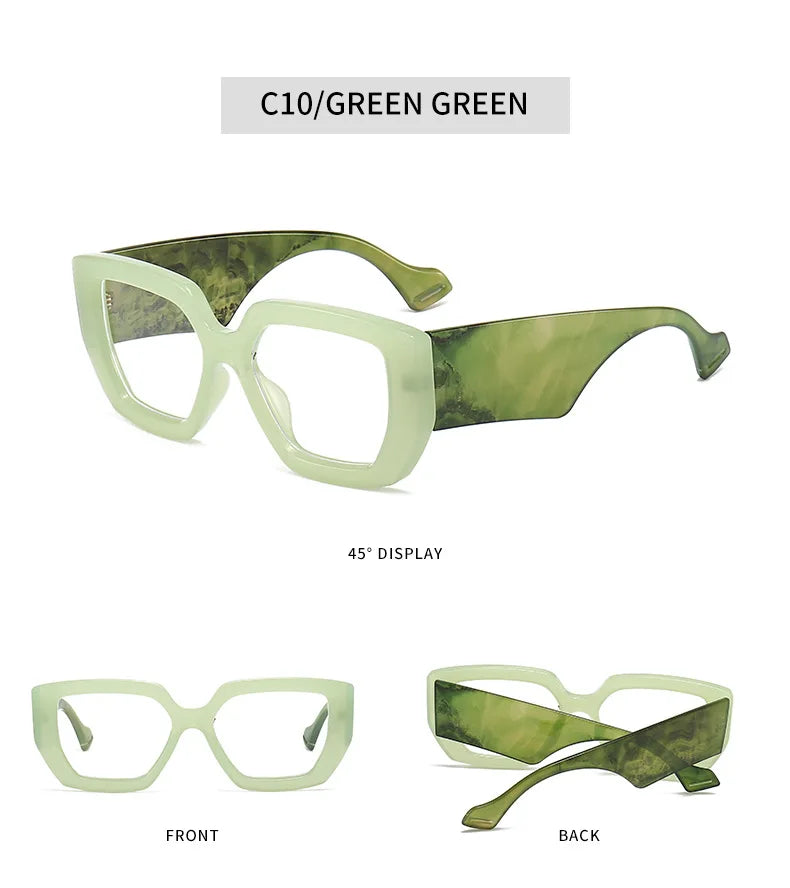 Square Reading Glasses For Women Optical Lens Prescription Men's Eyeglasses Big Thick Frames Presbyopic Eyewear Trendy
