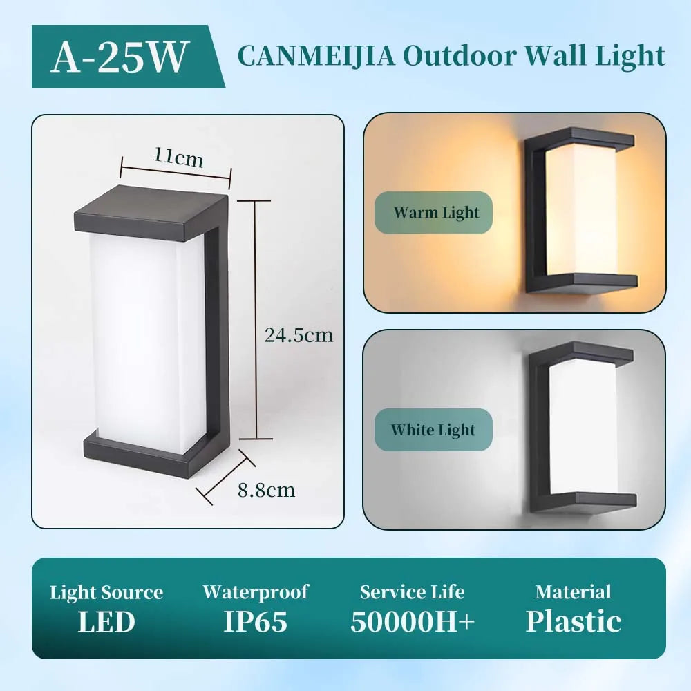 Outdoor LED Wall Lamp Waterproof Exterior Wall Light For Porch Garage Garden Courtyard Villa Indoor Wall Lamp Light 110V 220V