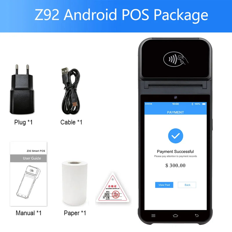 Android 14/13/11 Handheld Terminal POS Printer Portable 58mm Thermal Receipt Printer 4G NFC Ticket Bill POS PDA Impressora