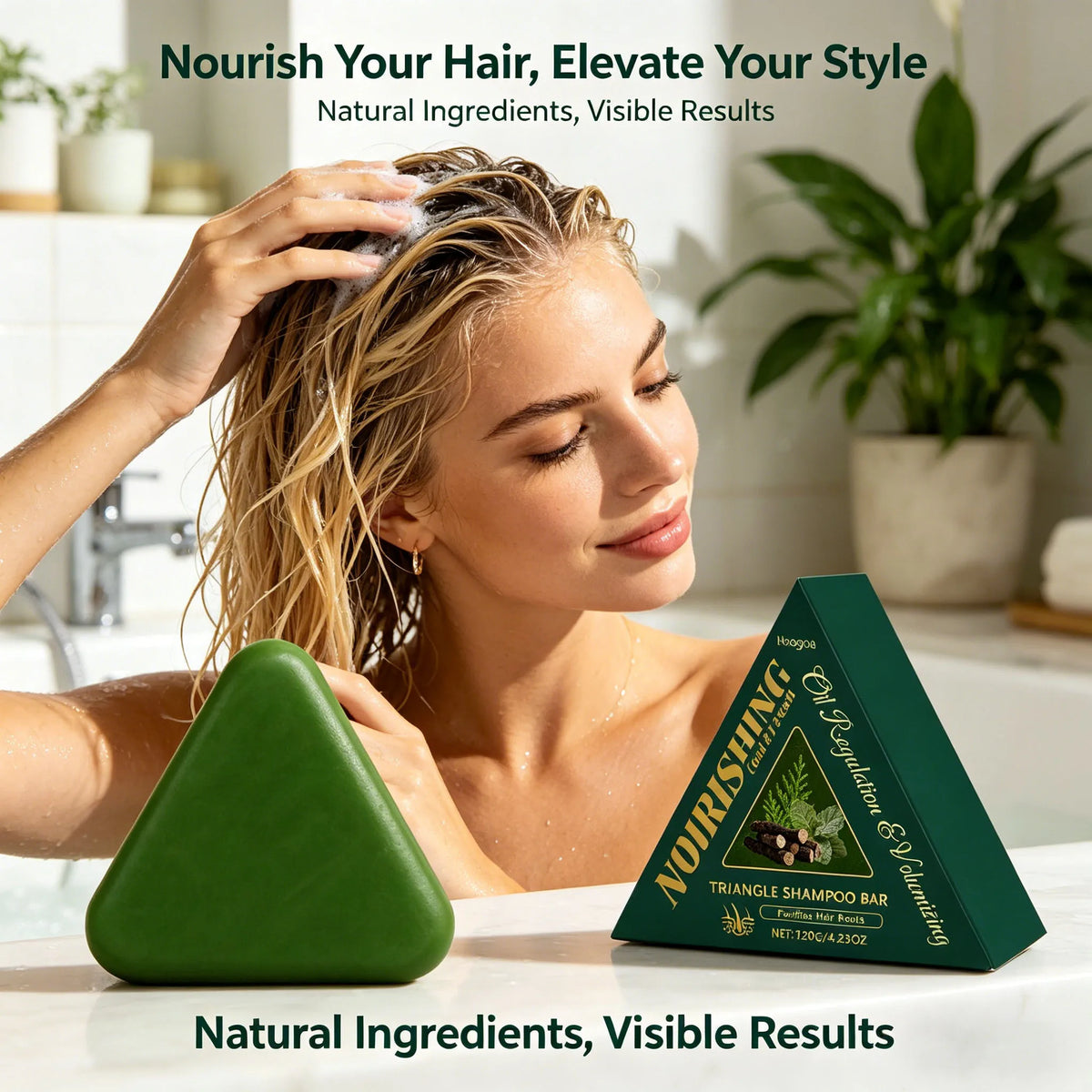Herbal Shampoo Soap Gently Cleanses Scalp Refreshing Control Oil Dandruff Purifies Reduce Breakage Nourishes Hair Root Treatment