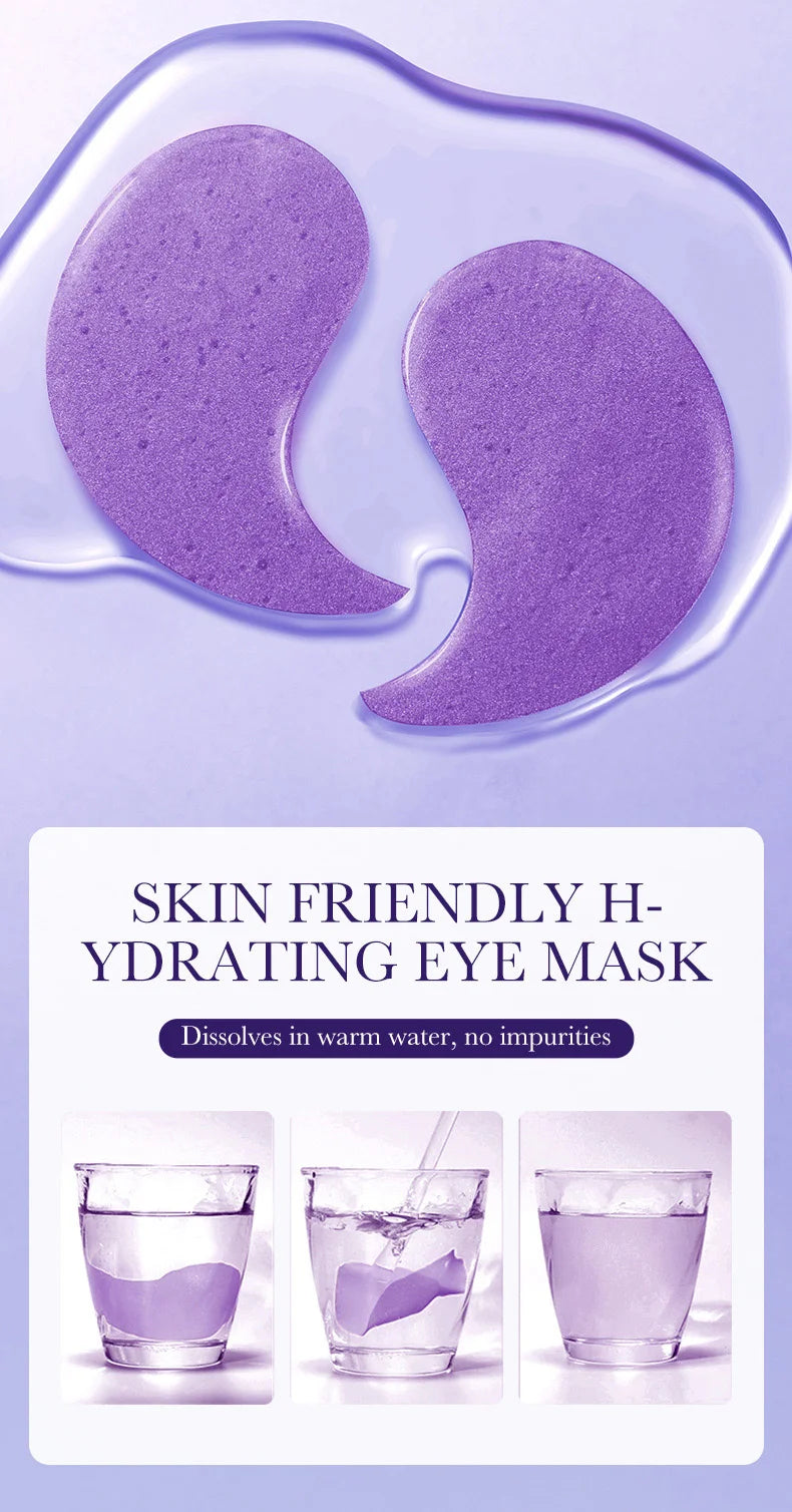 SADOER Grape Eye Mask Anti Wrinkle Dark Circles Removal Eyes Bags Moisturizing Eye Patches Eyes Skin Care 60pcs