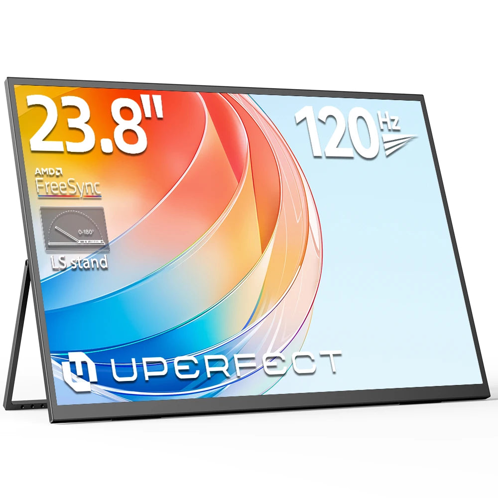 UPERFECT UGame 23.8inch 1080P 120Hz Monitor Gaming For XBox Series X / S PS5 Switch VESA Large Laptop Screen USB C/HDMI Display