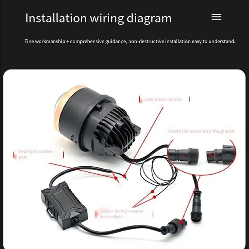 New Fog LED Light Tricolor 3Inch 4300K 3000K 6000K B