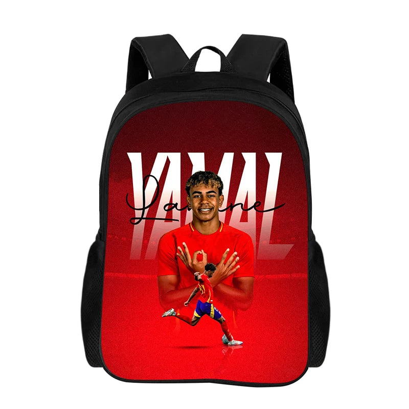 Backpack L-Lamin Yamal for Child Light Weight Child Knapsack Rucksack Best Gift Football Star School Large Capacity Backpack