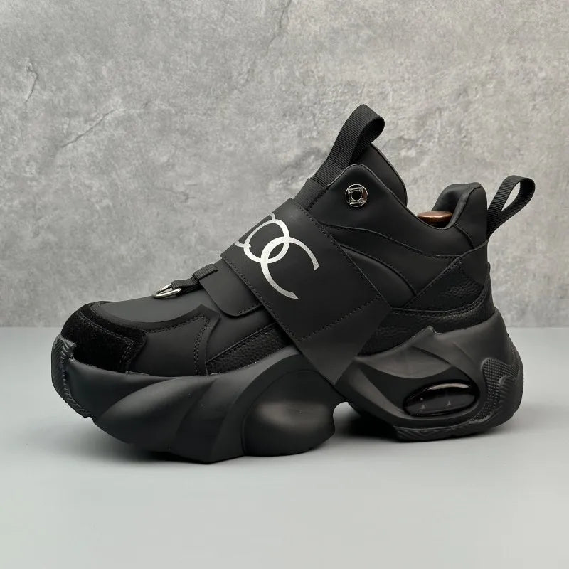 Men's Sport Shoes Comfortable Casual Running Shoes 2025 Spring Autumn Thick Bottom Heightening Korean Style Versatile Dad Shoes