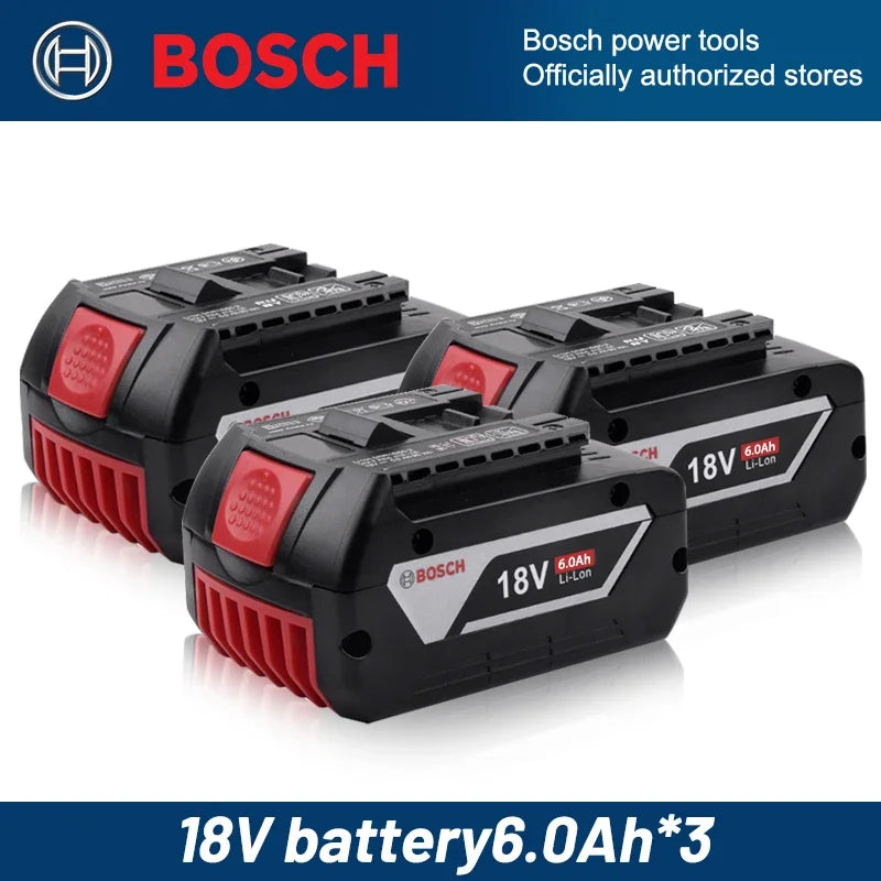 Original Bosch 18V 6.0Ah Lightweight Compact Genuine Battery, Perfect for DIY Home Repair, Fits BAT609G BAT610G GSR18V-LI Tools