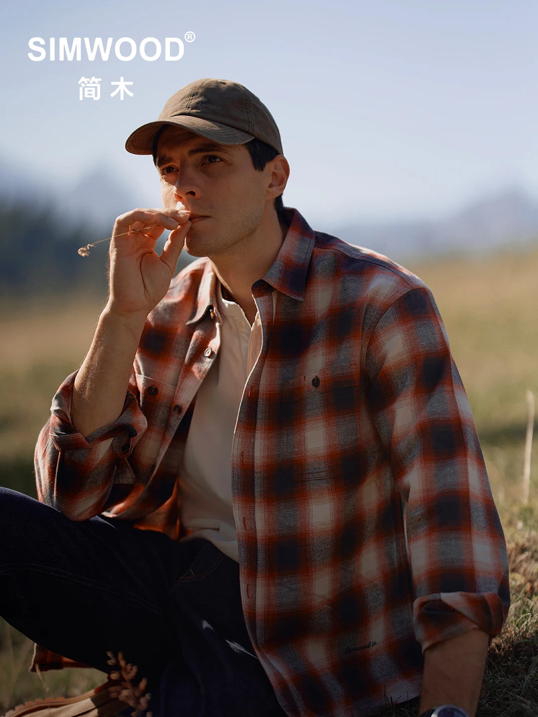 SIMWOOD 2026 Autumn New Men's Oversized Vintage Plaid Flannel Shirt 280gsm Thick Warm Long Sleeve Casual Top