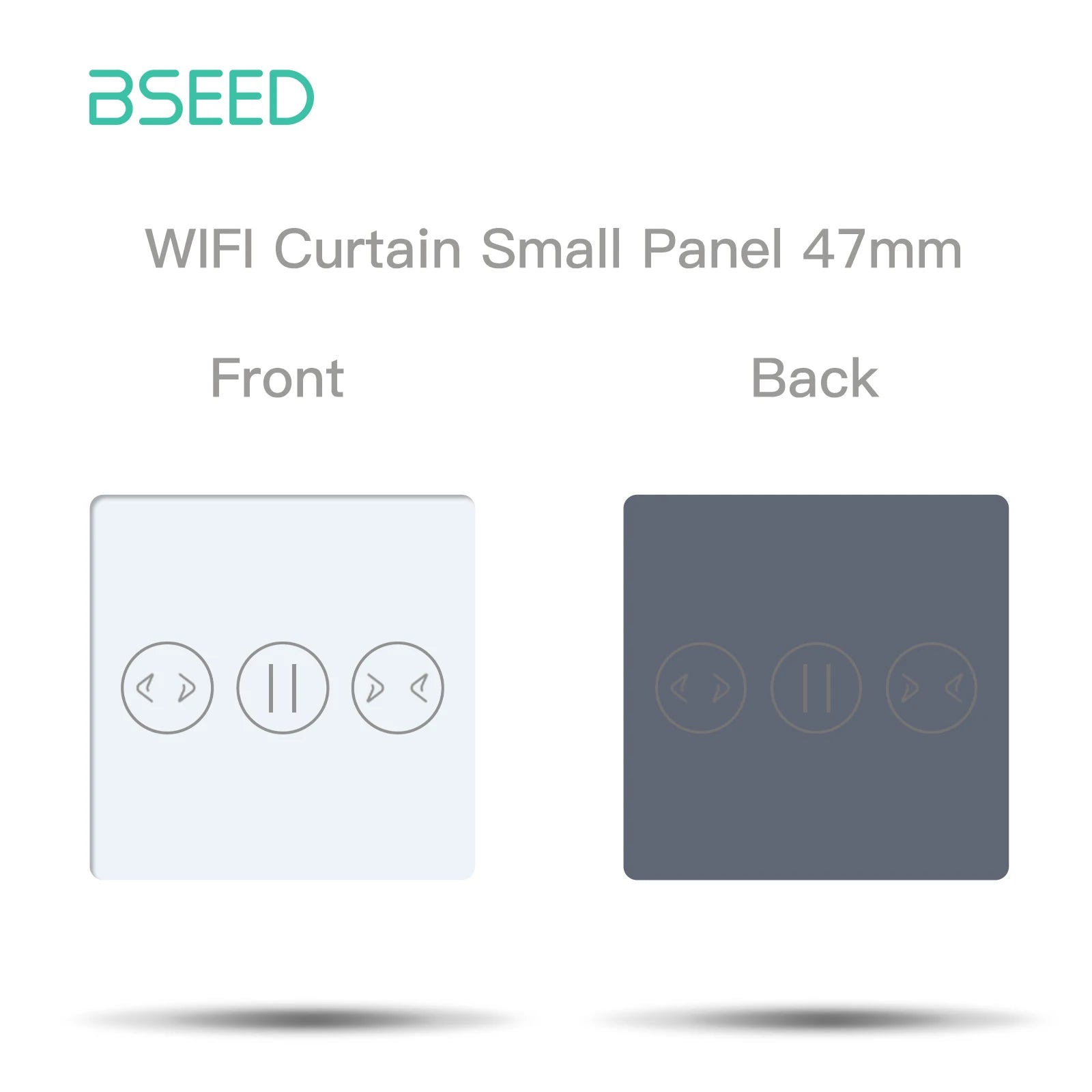 BSEED Wall Light Switches Small Glass Panel Parts 1/2/3Gang White Black Gold Touch Switches Crystal Parts 47mm