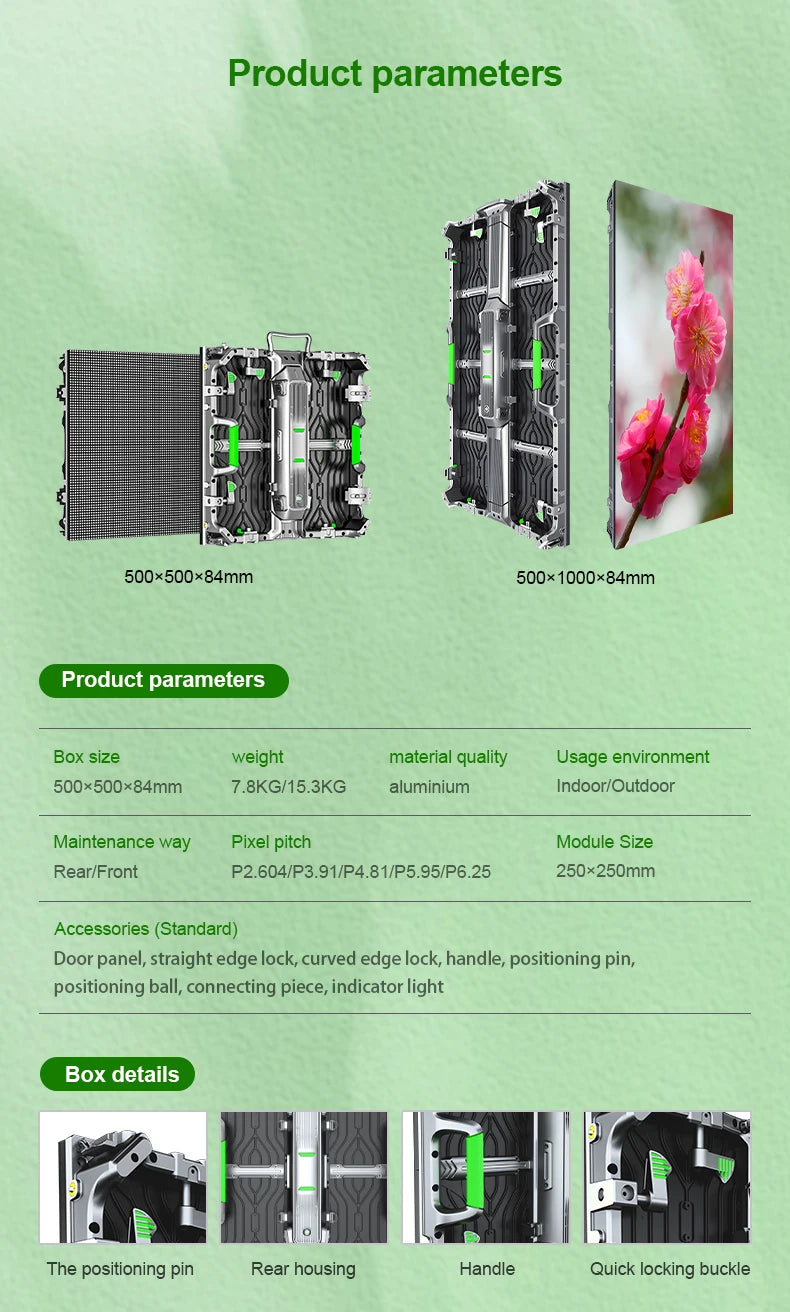 4mx3m Turnkey Complete System P2 P3 P2.6 P2.9 P3.91 LED Display 500mmx500mm LED Panel Backdrop Indoor Outdoor Rental LED Screen