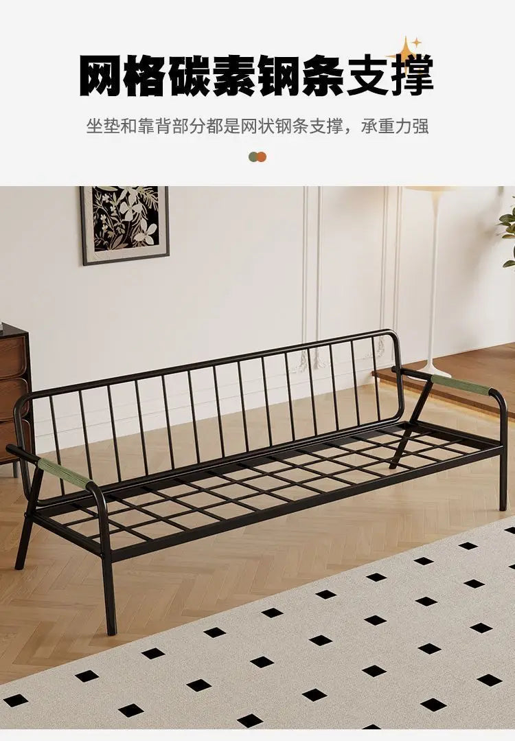 LH fabric sofa living room small apartment double sofa simple bedroom home