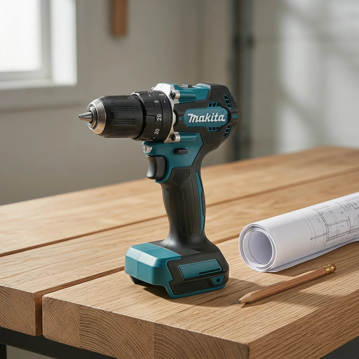 Makita Original DDF487 18V LXT Brushless Drill Driver, Multifunctional Rechargeable Screwdriver for Wood Metal Drilling Tasks