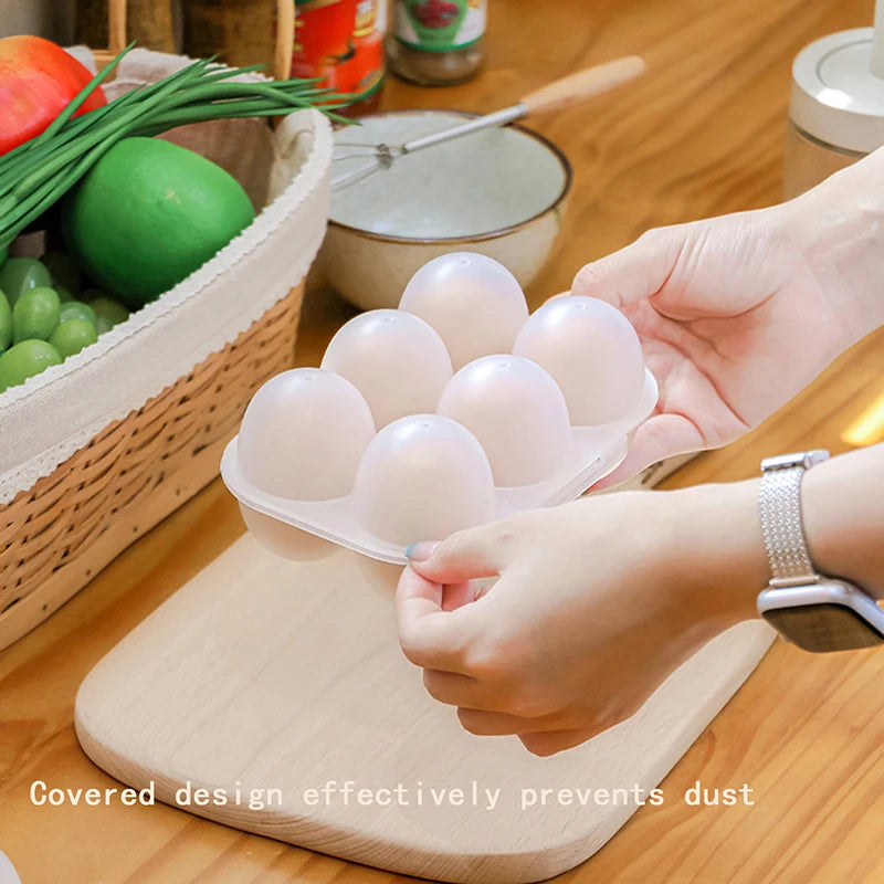 Kitchen Organizer 6 Grids Mini Egg Dispenser Holders For Case With Fixed Handle Organization Storage Egg Storage Box Box