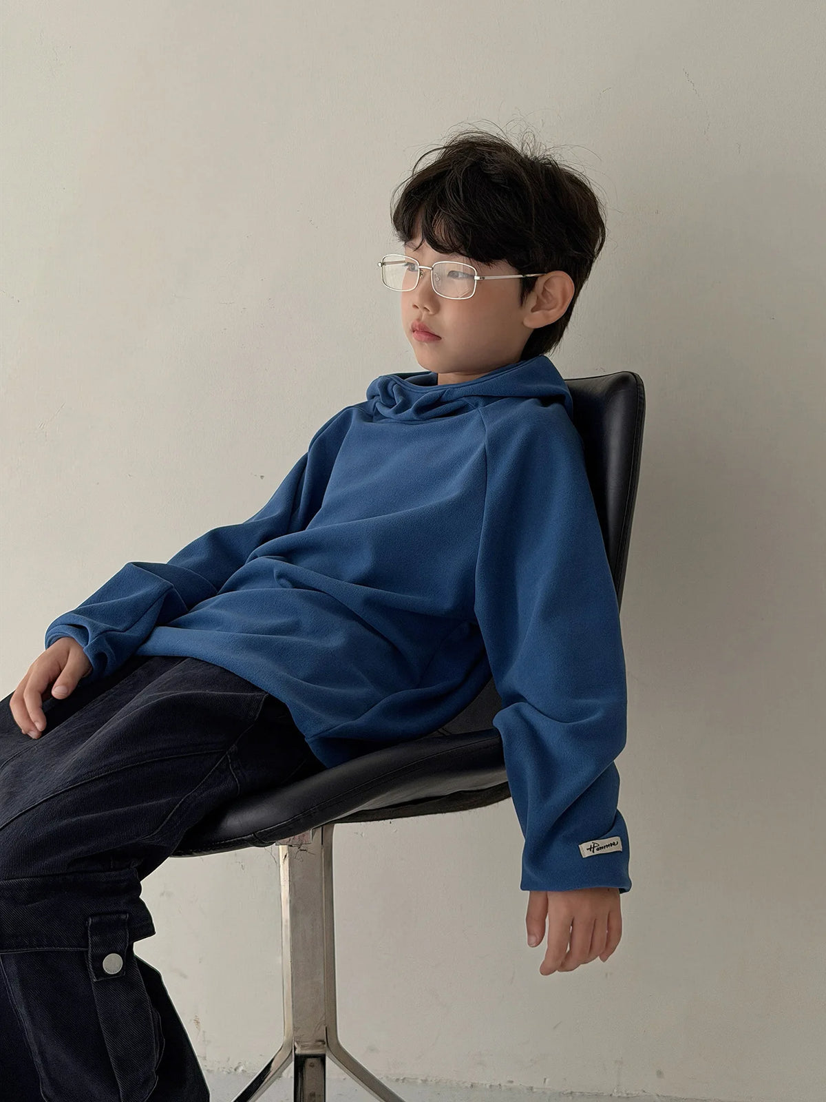 Children Clothing Kids Fashion Casual Warm Versatile Hoodie 2026 Autumn New Boys Korean Style Solid Color Simple Pullover