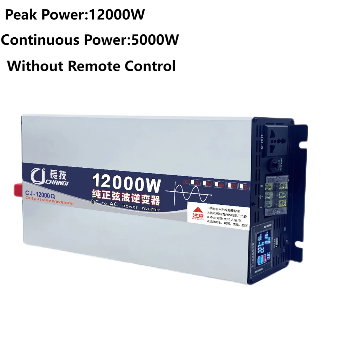 Pure Sine Wave Inverters 10000W 12000W Power Car Solar Inverter 12V 24V 48V 60V 72V to AC 110V 220V,50Hz,60Hz Voltage Converter