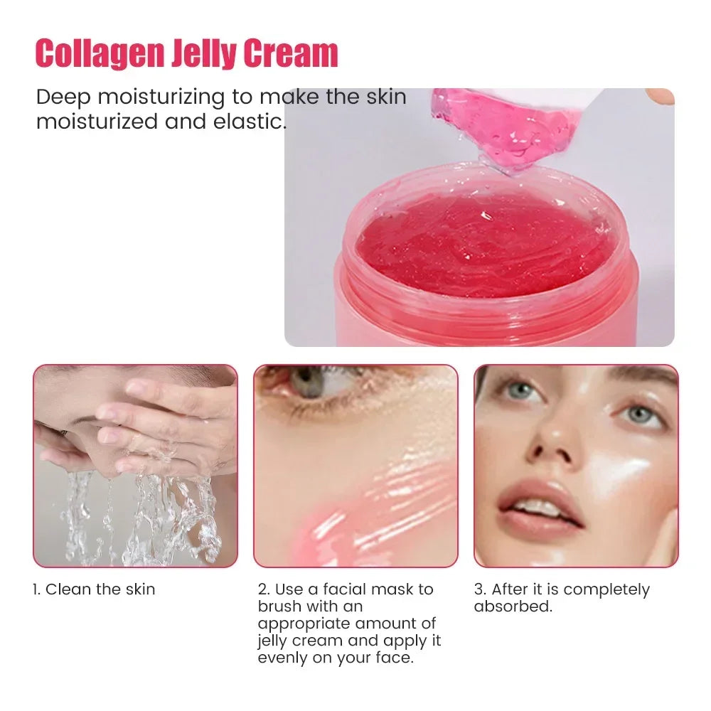 Jelly Mask for Facial Professional Face Mask Skin Care Hydrated Nourished Collagen Wrapping Peel Off Facial Mask