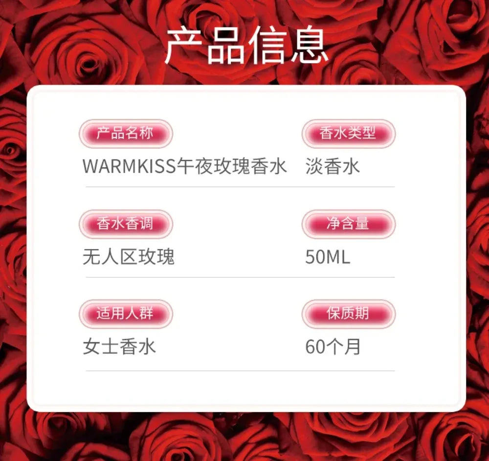 Midnight Rose Women's Perfume Lasting Fresh Floral Fragrance Charming Aromatic Scent Romantic Spreads Body Spray for Unique Date