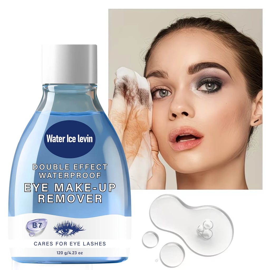 Double Effect Eye Makeup Remover with B7 & Collagen, Gentle on Lashes & Waterproof