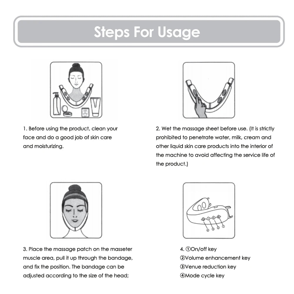 V Line Face Lift Massager Portable Facial Massage Device Rechargeable LED Display Facial Beauty Instrument 5 Modes