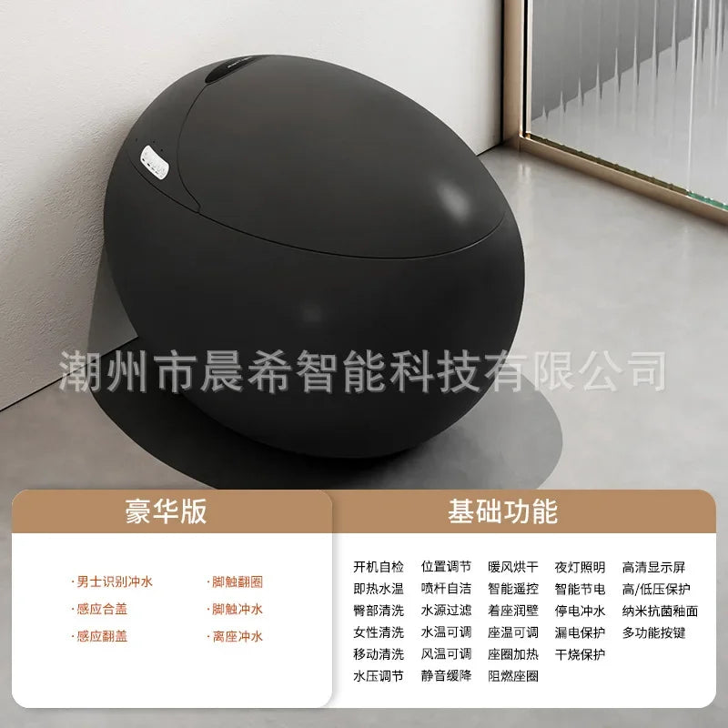 A17 Egg-shaped smart toilet integrated creative no water pressure limit siphon toilet