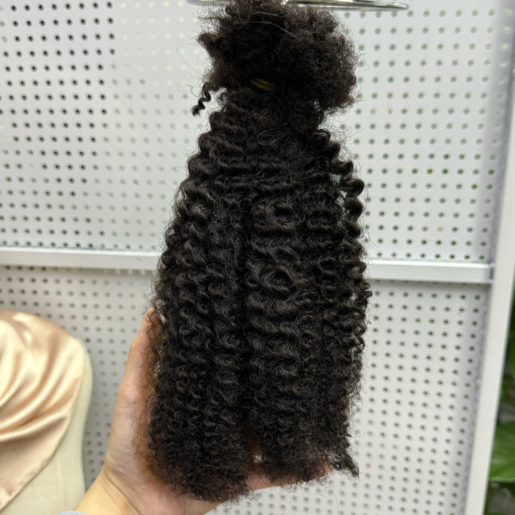 Mini Twist 4C Afro Kinky Curly Hair Bulk No Weft Crochet Human Hair Colored Bundles for Mini Braid Dreadlock Extension