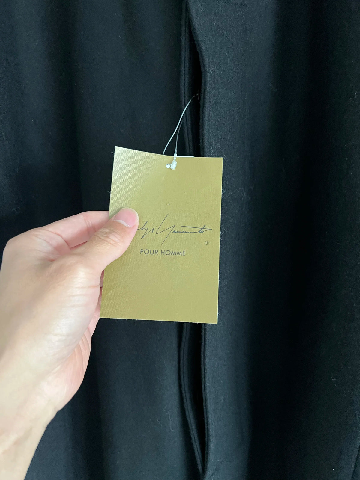 TOP-YAMAMOTO original design black wool coat