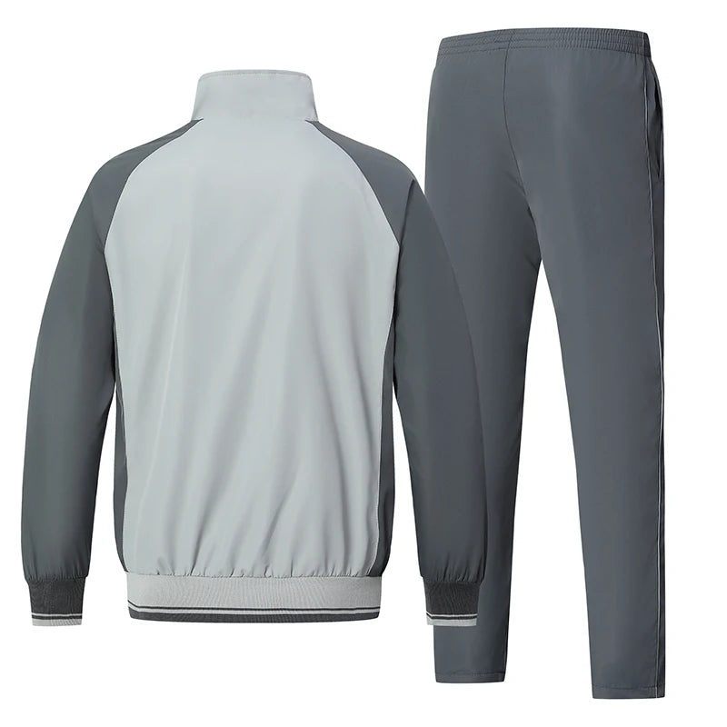 Spring Men Sportswear Run Jogger Tracksuit 2 Piece Sets Mens Outdoor Sport Basketball Suits Male Print Sweatsuit Jacket Pant 5XL