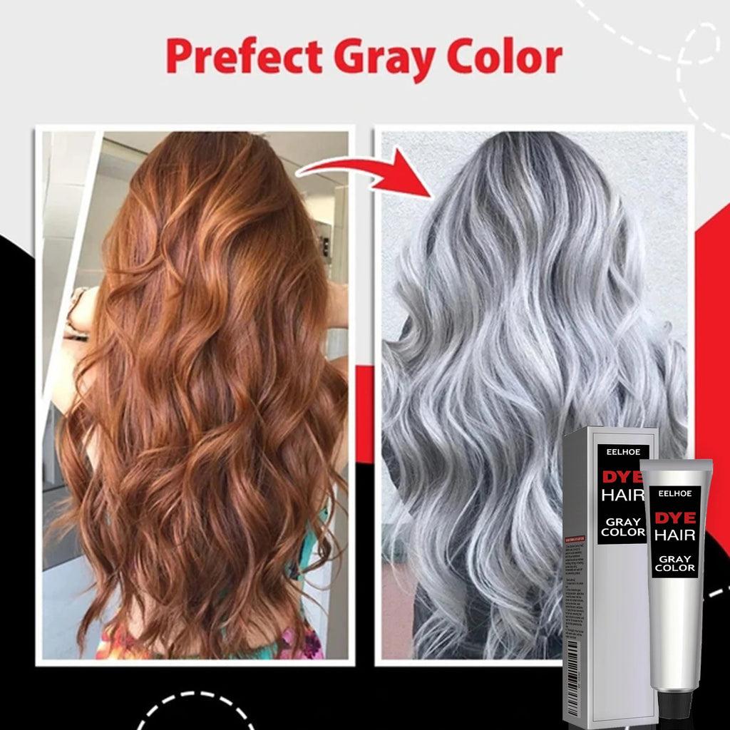 Fashion Hair Dye Cream Nourishing Enhancing Hair Luster Easy to Color Long Lasting Color Effect Grandma Grey Hairdressing Cream