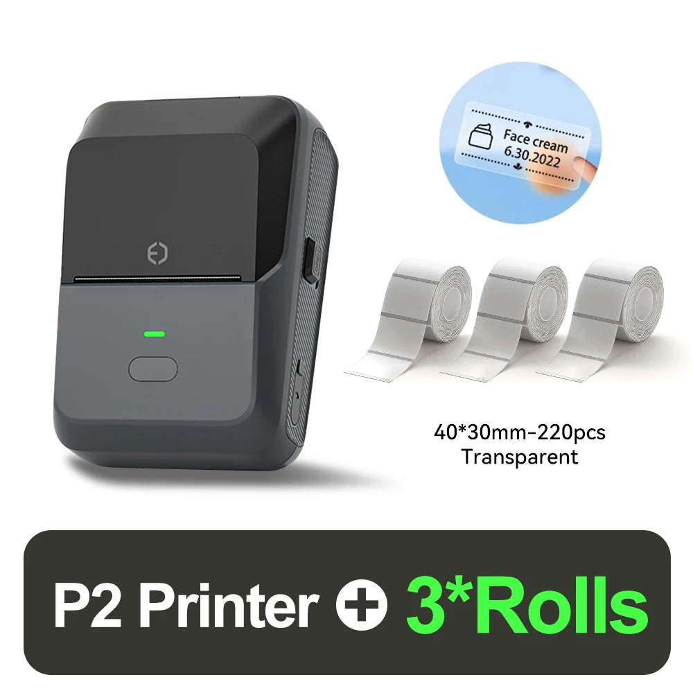 20-50mm Mini Thermal Label Printer 2 inch Barcode Sticker Normal Self-adhesive Paper Printing Pocket Labeling Machine Wireless