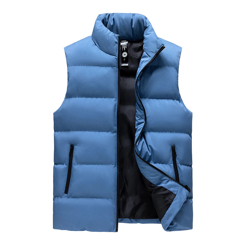 Men's Vest Autumn and Winter New Warm Cotton Waistcoat Vest Korean Style Fashion Joker Fashionable Sleeveless Jacket Top