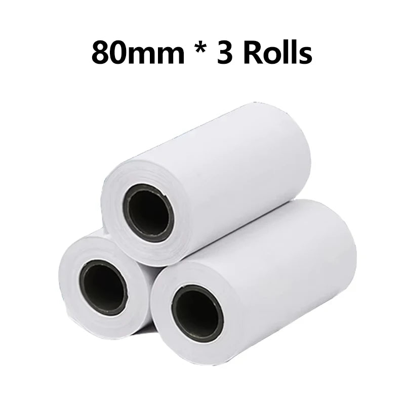 80mm/58mm Thermal Papers For Mini Thermal Receipt Printer PAD POS Printer 2 inch Paper Rolls For Business Bill Ticket Printing
