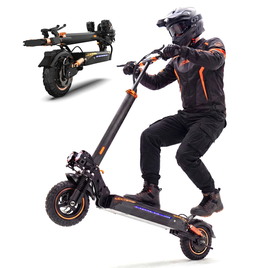 Off Road Electric Scooter, 1200W Motor, 25 Miles Range,11" All TerrainTire E Scooter for Adult, E-Scooter with Double Suspension &Side Light