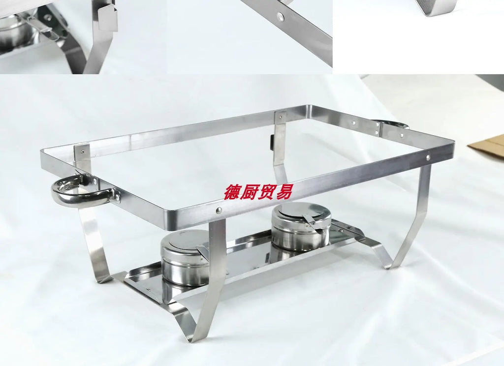 Stainless steel thickened dining stove folding square dining stove alcohol stove bracket multi-functional hotel restaurant self-