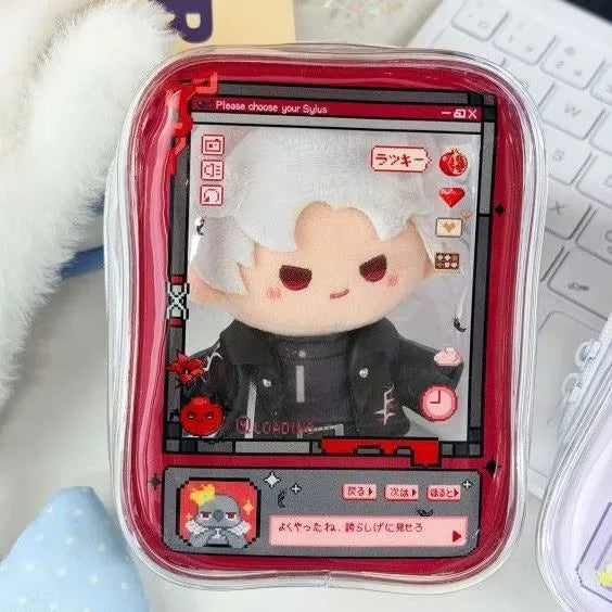 New Fun Creative Prison-themed Itabag Transparent Case For 13cm Doll Portable Clear Keychain Gift Box Collectibles Storage Pouch