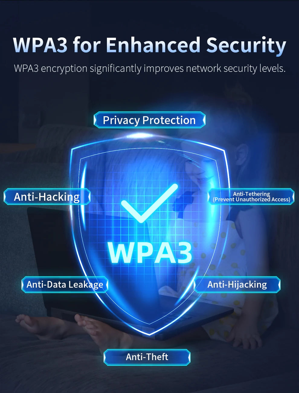 COMFAST BE3600 WiFi7 Portable Mesh Router Dual 2.5G Port 3570Mbps Dual Band USB3.0 Type-C Power Gaming Wireless WiFi Router