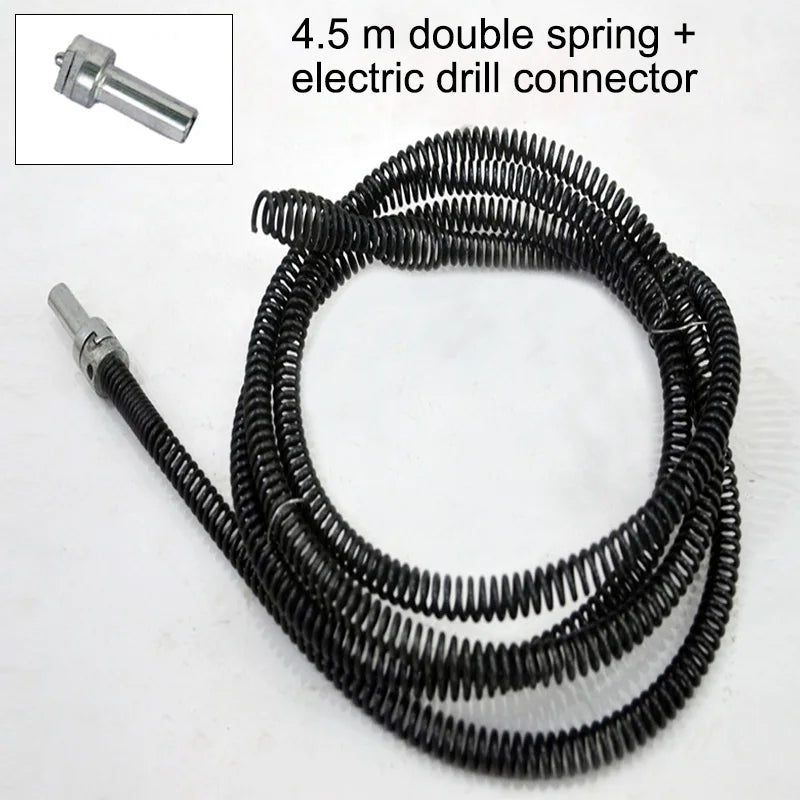 5M Pipe Dredging Tool Spring Pipe Sewer Pipe Unblocker Bathroom Kitchen Drain Cleaner Sinks Basin Pipeline Clogged Remover Tools