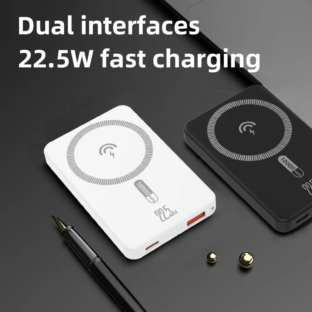 Magnetic PowerBank Fast Charging 10000mAh Power Bank 22.5W Portable Wireless Charger Batteries For iPhone 16 15 Huawei Xiaomi