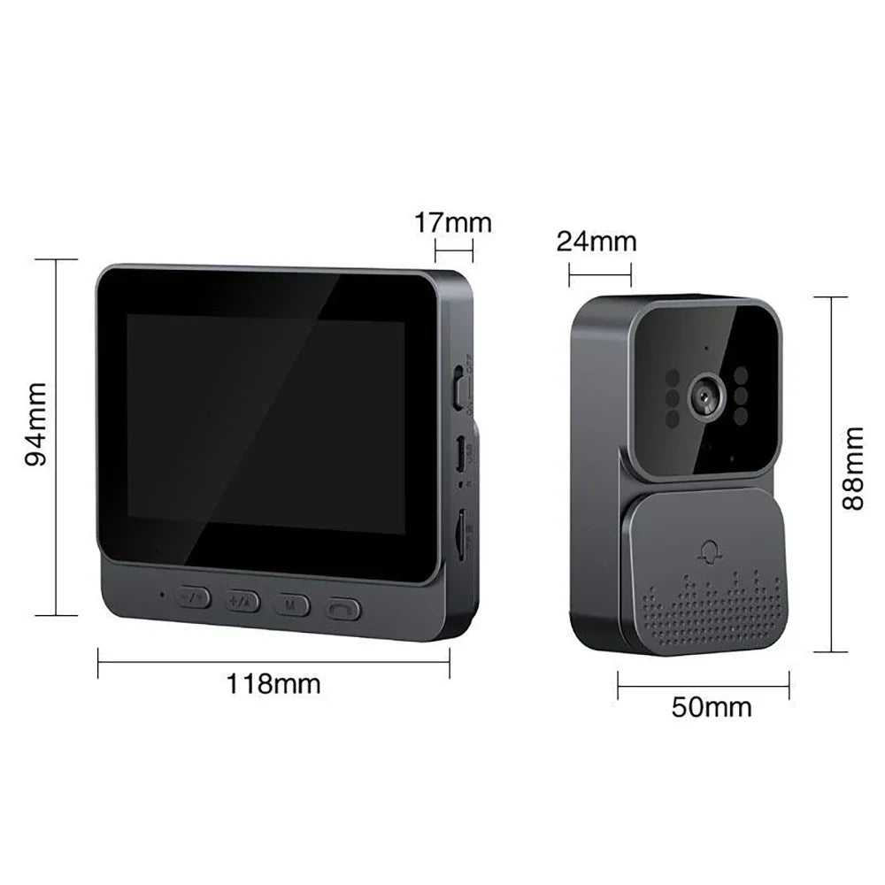 Smart WiFi 2.4G Wireless Doorbells Video Intercom Camera Inteligente Night Vision 4.3inch HD Screen For Security Home Apartment