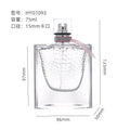 Bayonet Perfume Bottle 75ml Fish Scale Bottle with Silk Scarf Cap Transparent Glass Cosmetic Dispensing Empty Bottle