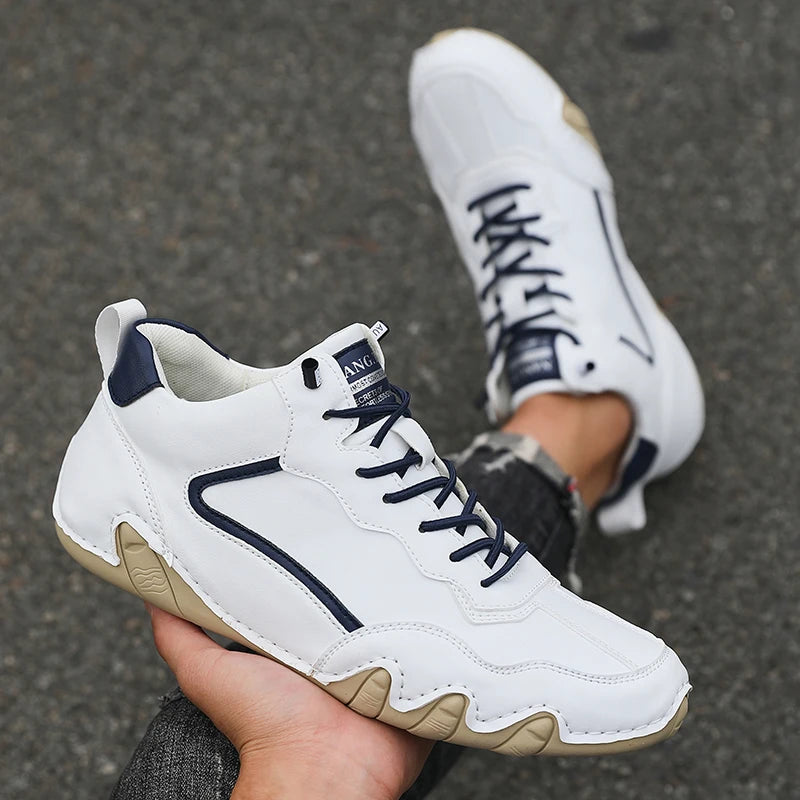 Men's Casual Leather Fashionable One Foot Loafers Brand Sneakers Boat Shoes Hiking Boots Cowboy Boots For Men Ankle Boots 2025