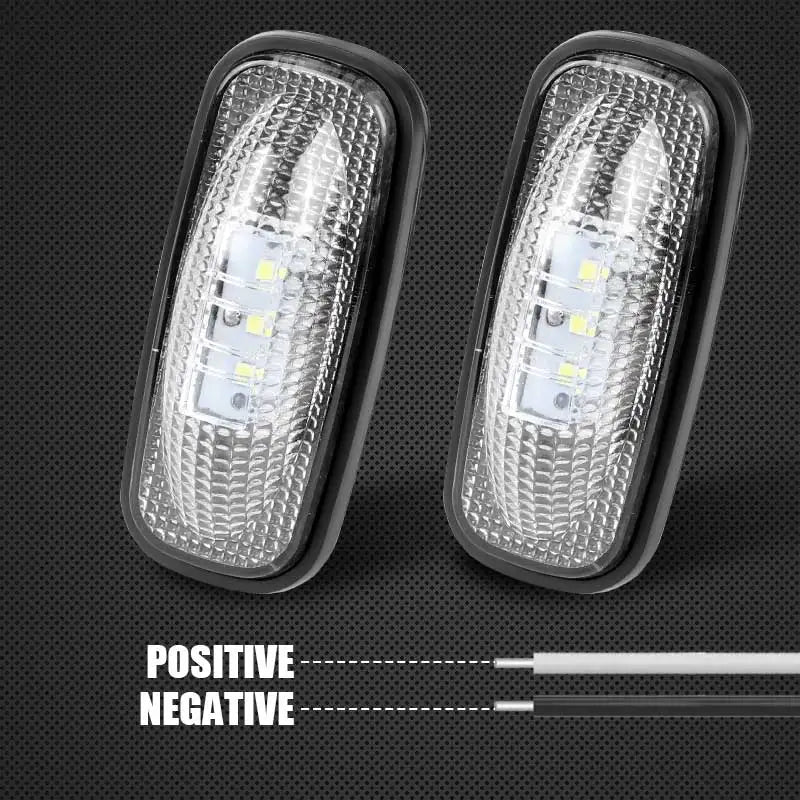 3led Truck Side Marker Light Adhesive Tape Turn Signal Lamp Rear Light Warning Stop Lamp Car Truck Trailer Tractor Lorry 12V 24V