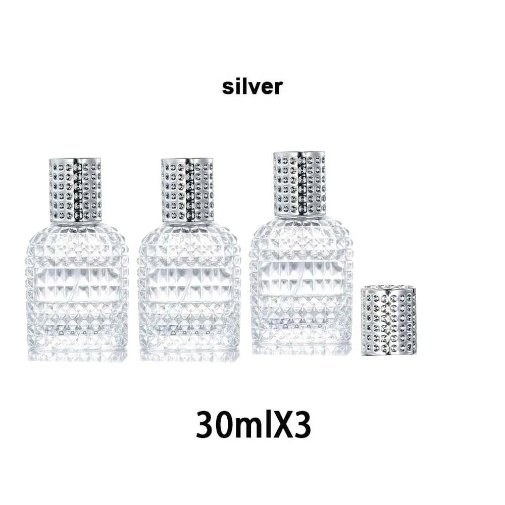 30/50ml Thick Clear Glass Fine Mist Spray Scent Aftershave Luxury Perfume Bottle Empty Atomizer Bottle Refillable Empty Atomizer