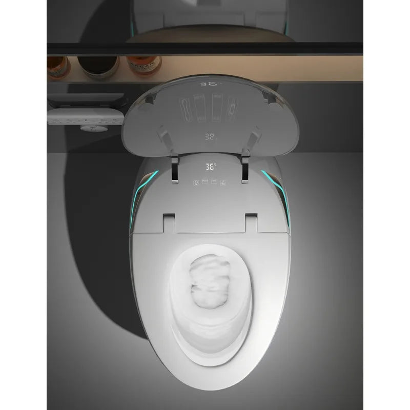 Egg-shaped smart toilet seat, fully automatic integrated household waterless pressure toilet, very practical