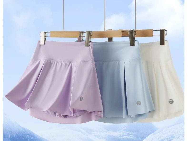 Kids Girls Pleated Skirt Shorts 2025 New Fashion Children Sporty Skirt Summer Quick Drying Clothing Teenage Girls Tennis Skirts